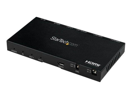 StarTech.com HDMI Splitter - 2 Port - 4K 60Hz with Built-In Scaler - video/audio splitter - 2 ports