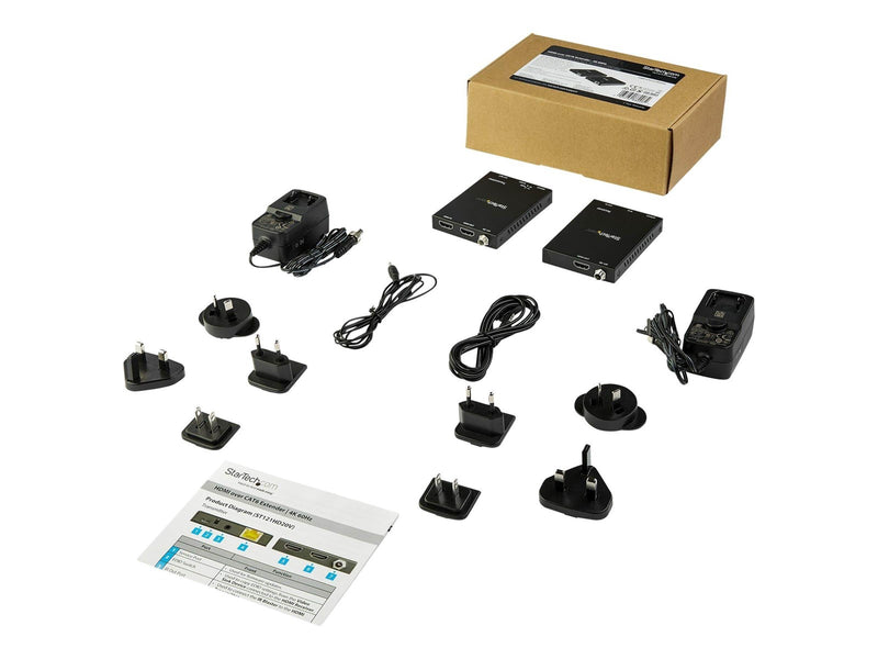StarTech.com HDMI over CAT6 Extender Kit - 4K 60Hz - HDR - 165 ft / 50m - video/audio extender - HDMI