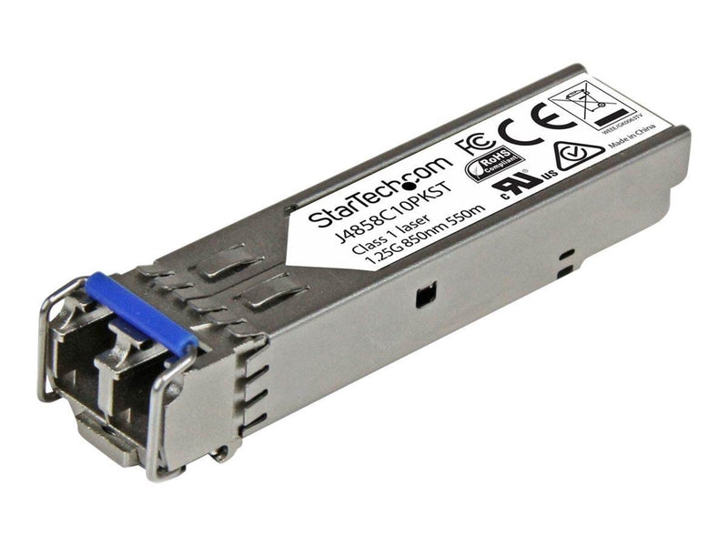 StarTech.com HP J4858C Compatible SFP Module - Lifetime Warranty - 10 Pack - SFP (mini-GBIC) transceiver module - GigE