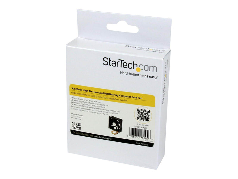 StarTech.com High Flow Case Fan with TX3 Connector - Gehäuselüfter - 92mm