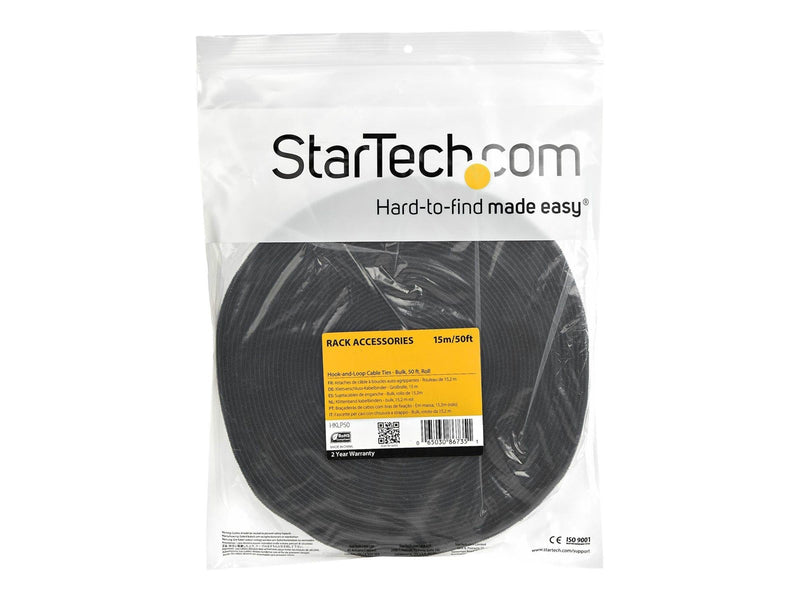 StarTech.com Hook-and-Loop Cable Tie - 15m Roll - cable tie roll