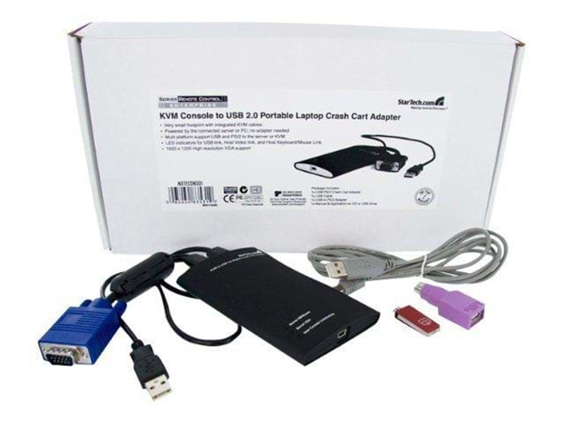 StarTech.com KVM Console zu USB 2.0 Portable Notebook Crash Cart Adapter - KVM Switch - 1 Anschlüsse