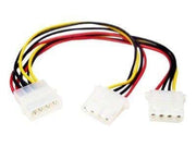 StarTech.com LP4 zu 2x LP4 Strom Y Splitter Kabel - Stromkabel