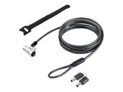 StarTech.com Laptop cable lock 6Ft Compatible With Noble Wedge Laptop Cable Lock 6Ft (2m) Anti-Theft Keyed Lock Security Cable