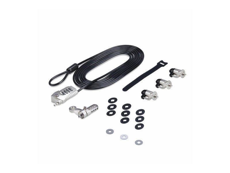 StarTech.com Laptop/Desktop & Peripheral Lock Kit 9.8ft (3m) Cable - workstation locking kit - theft-deterring - TAA Compliant