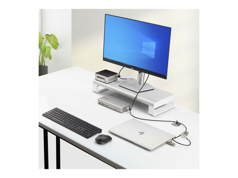 StarTech.com Laptop/Desktop & Peripheral Lock Kit 9.8ft (3m) Cable - workstation locking kit - theft-deterring - TAA Compliant