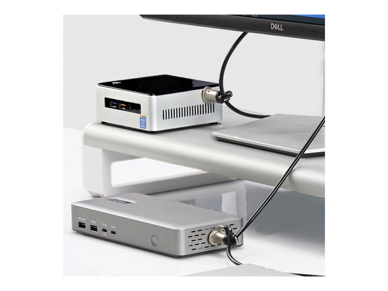 StarTech.com Laptop/Desktop & Peripheral Lock Kit 9.8ft (3m) Cable - workstation locking kit - theft-deterring - TAA Compliant