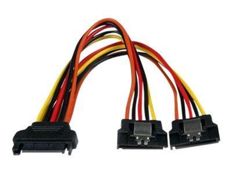 StarTech.com Latching SATA Power Y Splitter Cable Adapter - M/F - power splitter - 15.24 cm