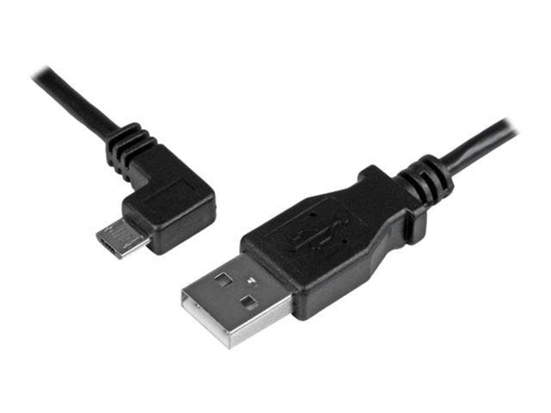 StarTech.com Left Angle Micro-USB Charge-and-Sync Cable M/M 28/24AWG - USB cable - 1 m
