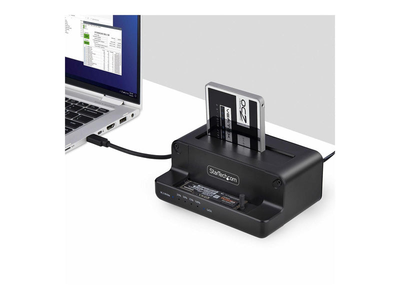 StarTech.com M.2 NVMe to 2.5/3.5" SATA Drive Duplicator Dual Bay Cloner - solid state / hard drive duplicator - TAA Compliant