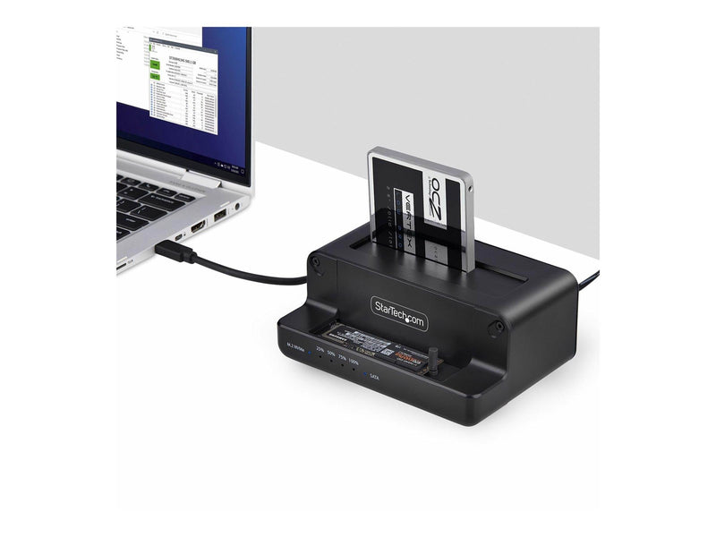 StarTech.com M.2 NVMe to 2.5/3.5" SATA Drive Duplicator Dual Bay Cloner - solid state / hard drive duplicator - TAA Compliant