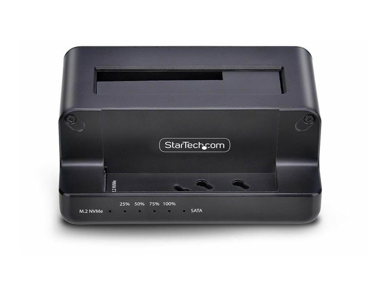StarTech.com M.2 NVMe to 2.5/3.5" SATA Drive Duplicator Dual Bay Cloner - solid state / hard drive duplicator - TAA Compliant