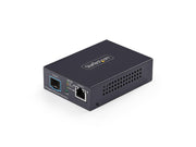 StarTech.com MCM10G6SSFP 10GbE Multi-Gigabit Open SFP+ Fiber Media Converter Standalone 10 Gigabit Ethernet RJ-45 to 10GBASE-X SFP+ Single-Mode / Multi-Mode 16K Jumbo Frames - TAA