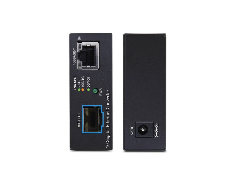 StarTech.com MCM10G6SSFP 10GbE Multi-Gigabit Open SFP+ Fiber Media Converter Standalone 10 Gigabit Ethernet RJ-45 to 10GBASE-X SFP+ Single-Mode / Multi-Mode 16K Jumbo Frames - TAA
