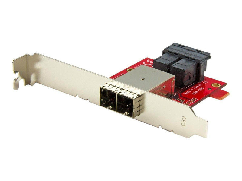 StarTech.com Mini-SAS Adapter - Dual SFF-8643 to SFF-8644 - 12Gbps - SAS internal to external panel