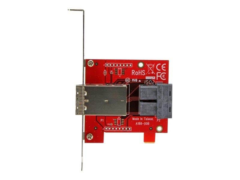 StarTech.com Mini-SAS Adapter - Dual SFF-8643 to SFF-8644 - 12Gbps - SAS internal to external panel