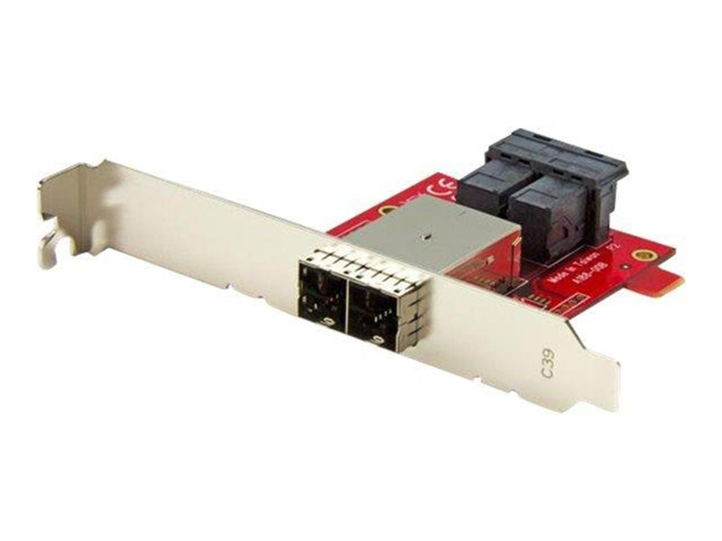 StarTech.com Mini-SAS Adapter - Dual SFF-8643 to SFF-8644 - 12Gbps - SAS internal to external panel
