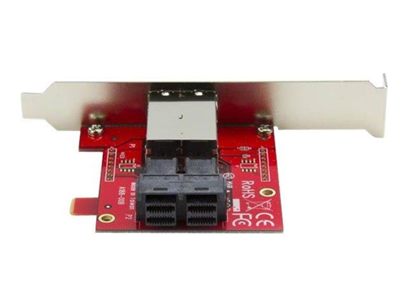 StarTech.com Mini-SAS Adapter - Dual SFF-8643 to SFF-8644 - 12Gbps - SAS internal to external panel
