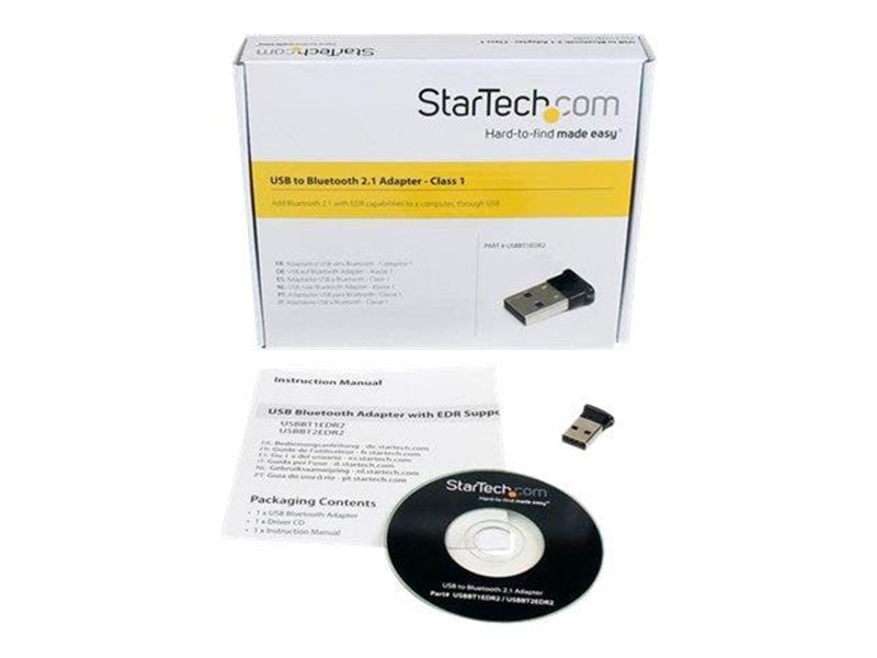StarTech.com Mini USB Bluetooth 2.1 Adapter - Class 1 EDR Drahtlos Netzwerk Adapter