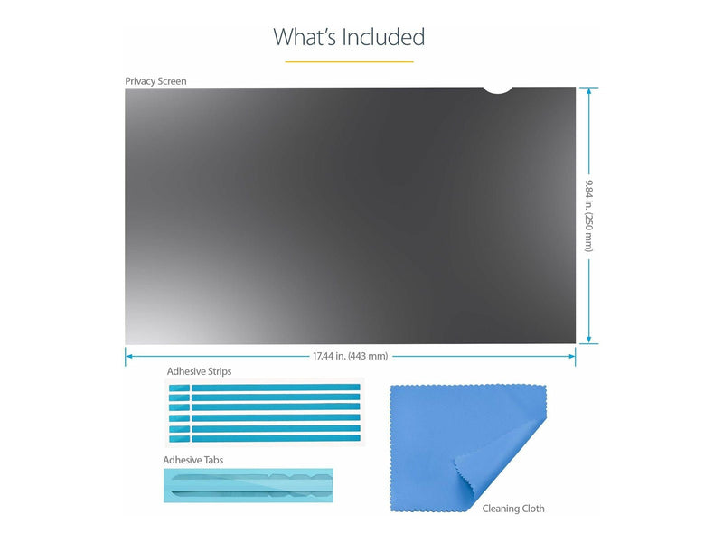 StarTech.com Monitor Privacy Screen for 20 inch PC Display Computer Screen