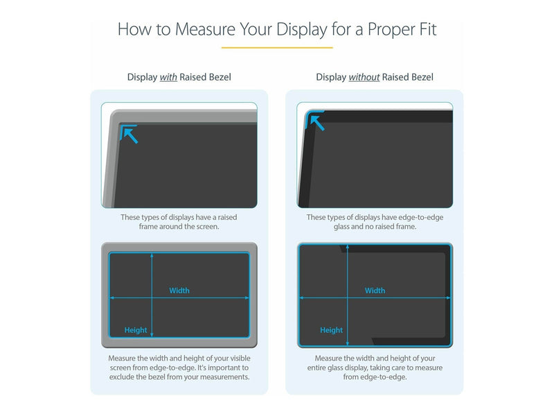 StarTech.com Monitor Privacy Screen for 20 inch PC Display Computer Screen