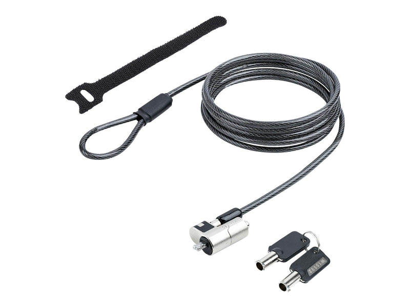 StarTech.com Nano Laptop Cable Lock 6ft (2m) Anti-Theft Keyed Lock Security Cable Locks Nano Slot Computers