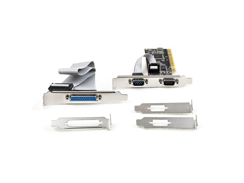 StarTech.com PCI2S1P2 PCI Serial Parallel Combo Card with Dual Serial RS232 Ports (DB9) & 1x Parallel LPT Port (DB25)