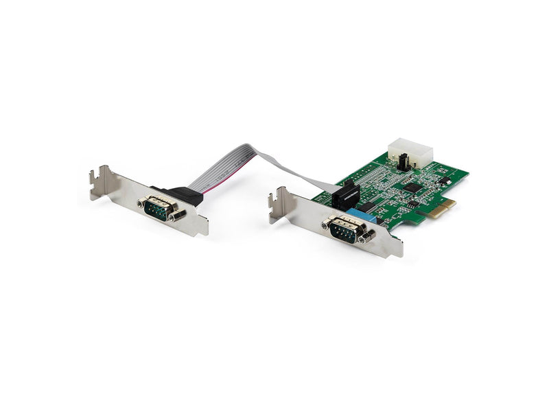 StarTech.com PEX2S953LP 2-Port RS232 Serial Adapter Card 16950 UART PCIe