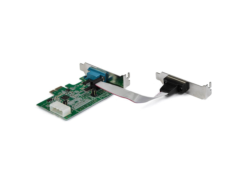 StarTech.com PEX2S953LP 2-Port RS232 Serial Adapter Card 16950 UART PCIe