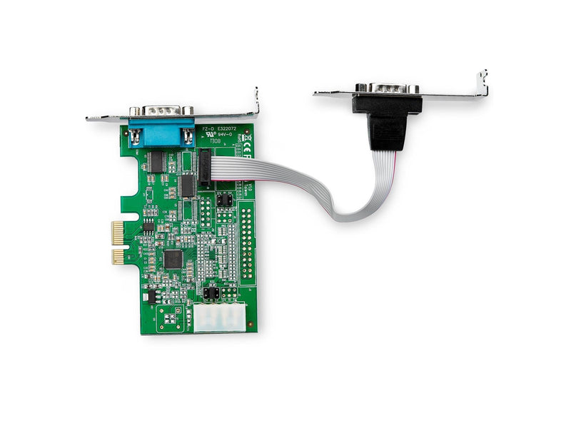 StarTech.com PEX2S953LP 2-Port RS232 Serial Adapter Card 16950 UART PCIe