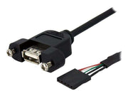 StarTech.com Panel Befestigungskit USB Kabel USB A zu Motherboard Header Kabel