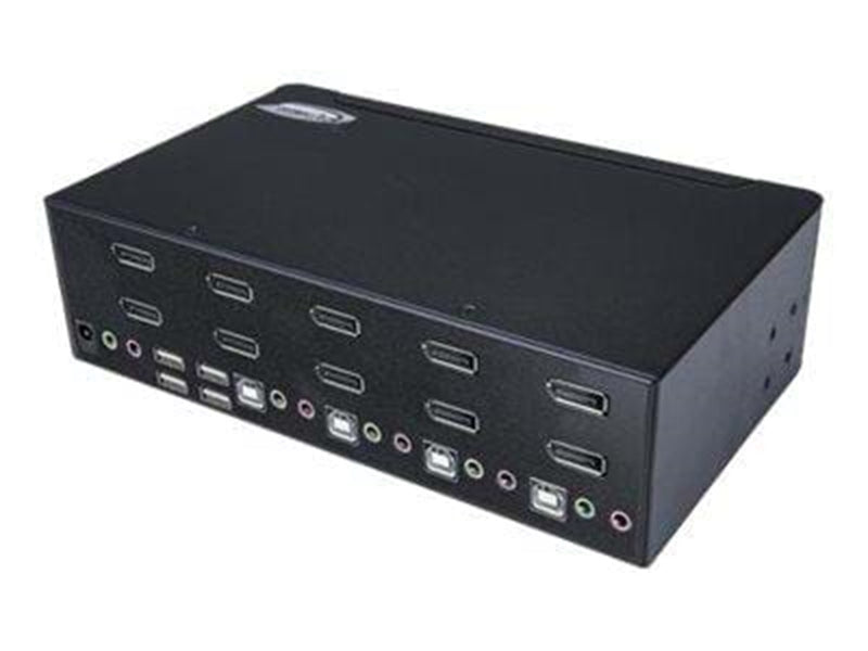 StarTech.com Port Dual DisplayPort KVM Switch - DP KVM Switch - 4K (60Hz) - KVM / audio / USB switch - 4 porte - monterbar på stativ