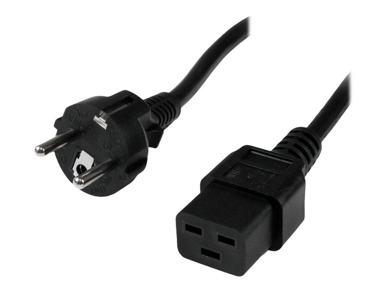 StarTech.com Power Cord Schuko CEE7 to IEC 320 C19 - power cable - 2 m