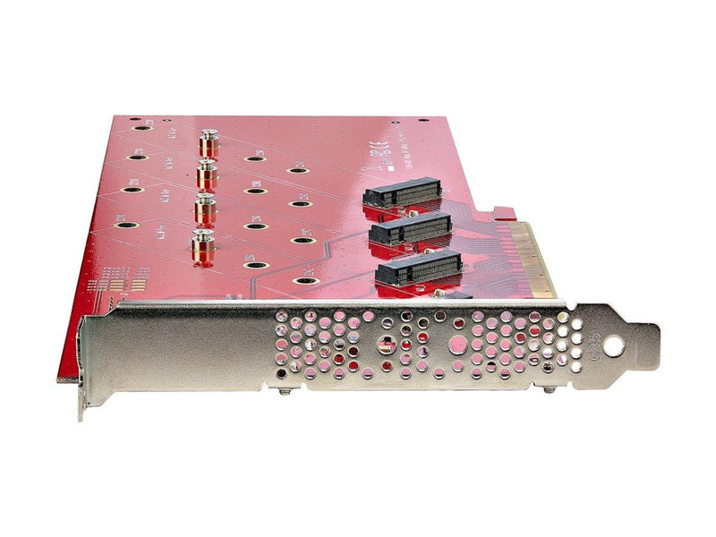 StarTech.com Quad M.2 PCIe Adapter Card x16 Quad NVMe or AHCI M.2 SSD to PCI Express 4.0 Up to 7.8GBps