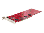 StarTech.com Quad M.2 PCIe Adapter Card x16 Quad NVMe or AHCI M.2 SSD to PCI Express 4.0 Up to 7.8GBps