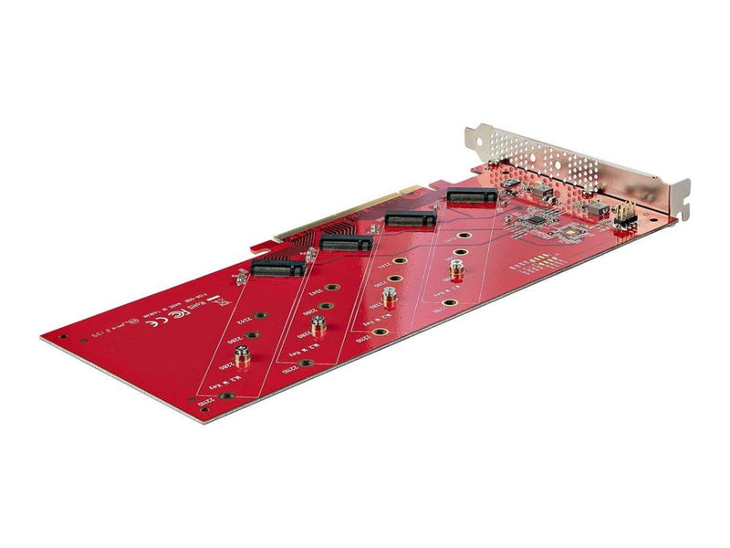 StarTech.com Quad M.2 PCIe Adapter Card x16 Quad NVMe or AHCI M.2 SSD to PCI Express 4.0 Up to 7.8GBps