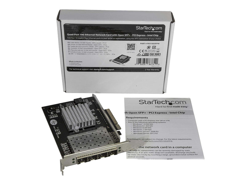 StarTech.com Quad-Port SFP+ Server Network Card - PCI Express - Intel XL710 Chip - netværksadapter
