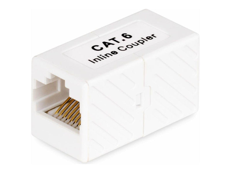 StarTech.com RJ45 Coupler Inline Cat6 Coupler Female to Female (F/F) T568 Connector Unshielded Ethernet Cable Extension (IN-CAT6-COUPLER-U1) - network coupler - white - Weiß