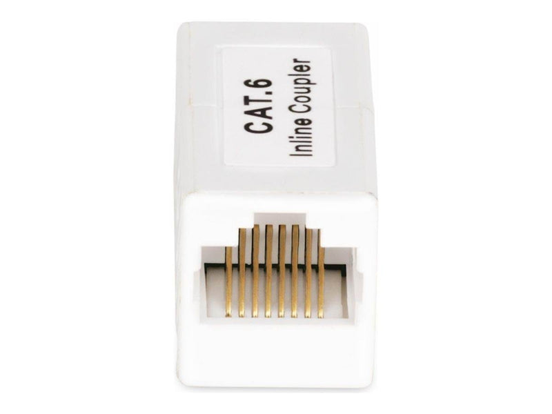 StarTech.com RJ45 Coupler Inline Cat6 Coupler Female to Female (F/F) T568 Connector Unshielded Ethernet Cable Extension (IN-CAT6-COUPLER-U1) - network coupler - white - Weiß