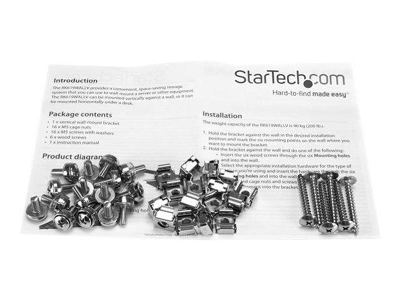 StarTech.com RK619WALLV - 6U - Wall Mount Bracket