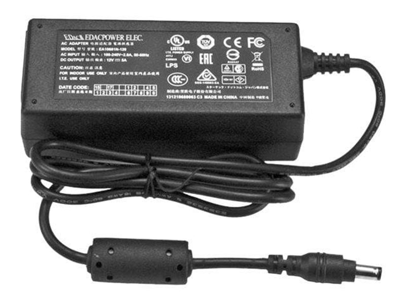 StarTech.com Replacement 12V DC Power Adapter - 12 Volts 5 Amps - strømforsyningsadapter
