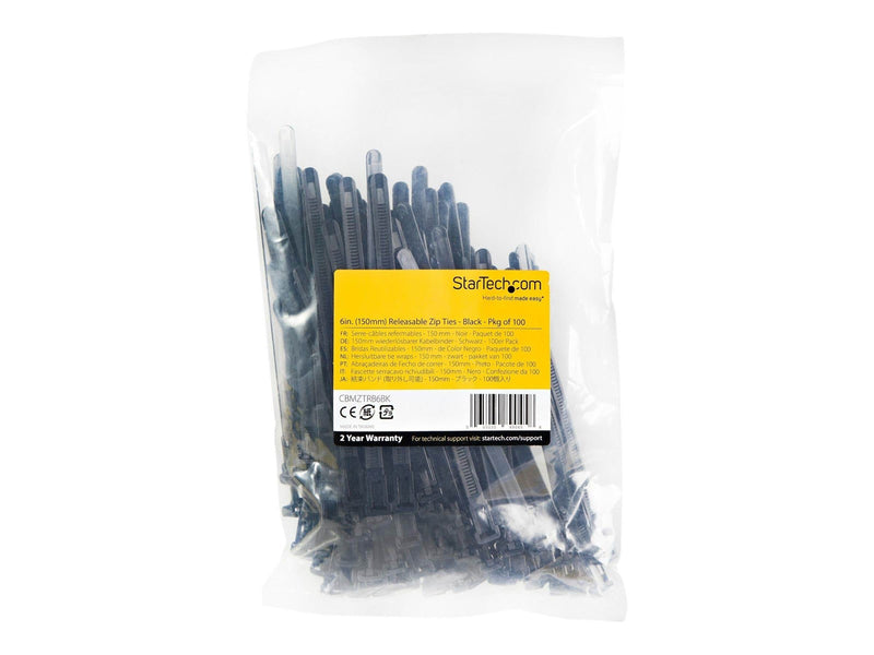 StarTech.com Reusable Cable Ties 7mm 100 pcs.