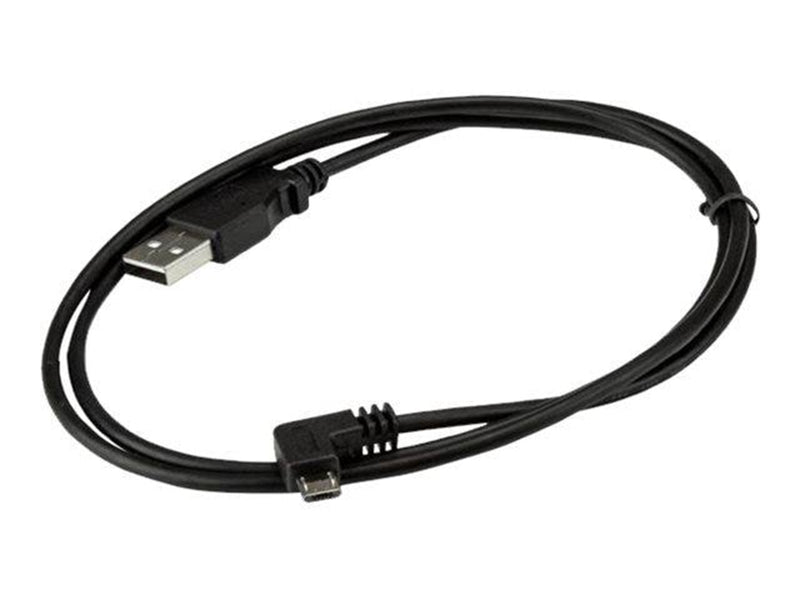 StarTech.com Right Angle Micro-USB Charge & Sync Cable M/M 28/24AWG - USB cable - 1 m