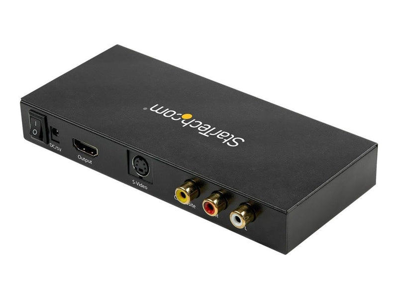 StarTech.com S-Video or Composite to HDMI Converter with Audio - 720p - video converter - black