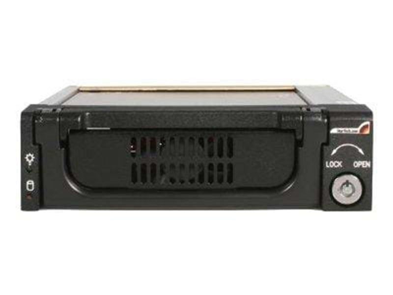 StarTech.com Schwarz Aluminum 5.25in Rugged SATA hart Drive Mobile Rack Drawer