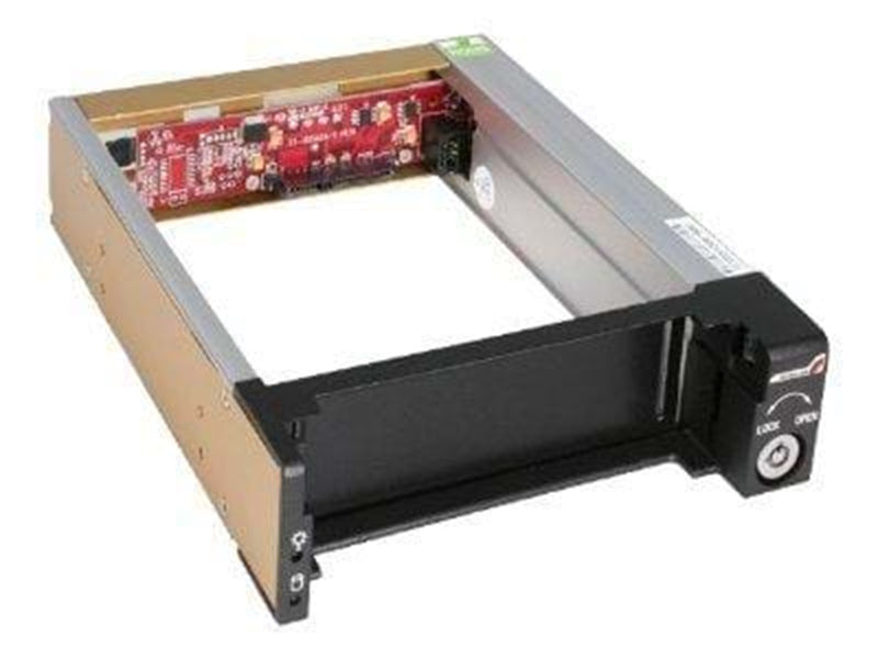 StarTech.com Schwarz Aluminum 5.25in Rugged SATA hart Drive Mobile Rack Drawer