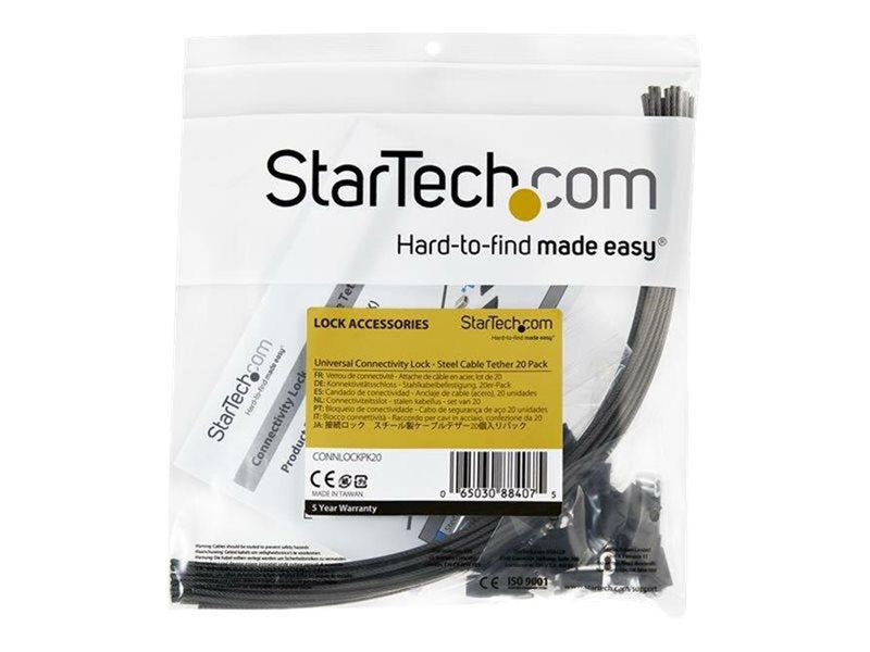 StarTech.com Security Tether Cables - 20 Pack - Steel - Adjustable security cable