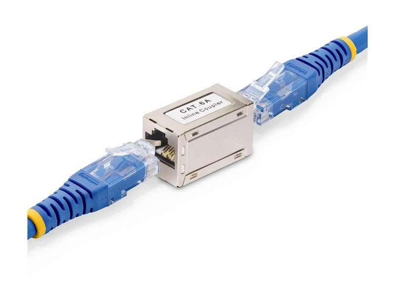 StarTech.com Shielded RJ45 Coupler Inline Cat6a Coupler F/F - network coupler - silver - Silber