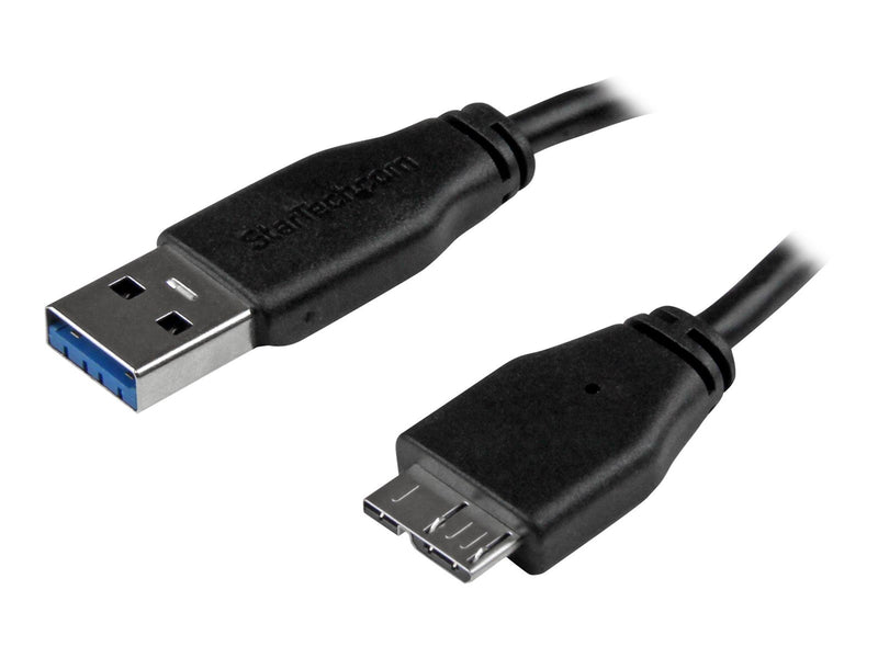 StarTech.com Short Slim SuperSpeed USB 3.0 A to Micro B Cable - M/M - USB cable - 15 cm