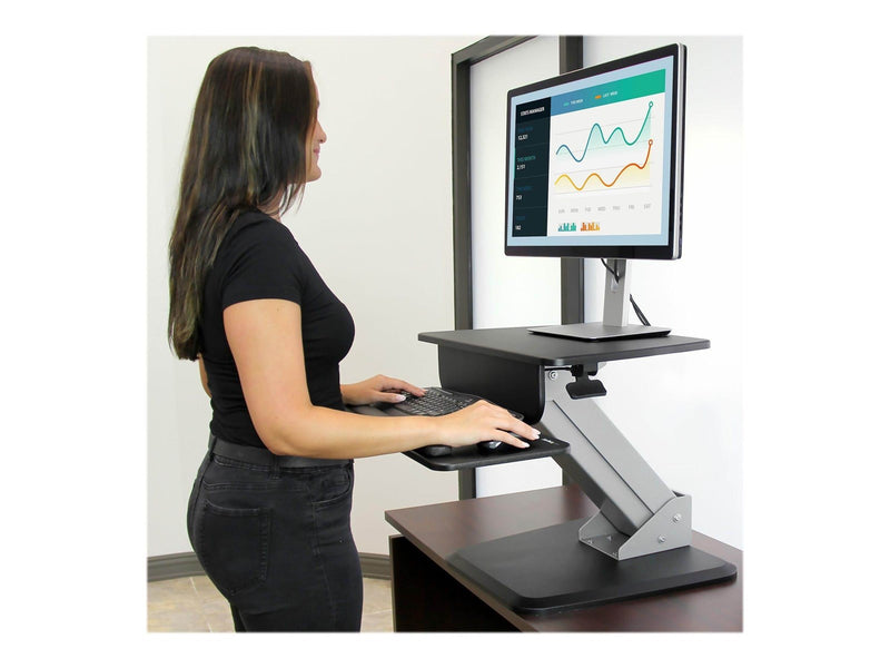 StarTech.com Sit to Stand Workstation with One Touch Height Adjustment - mounting kit